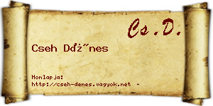 Cseh Dénes névjegykártya