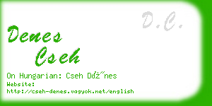 denes cseh business card